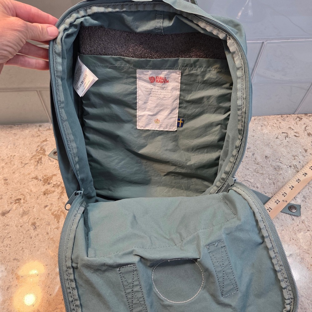 Fjallraven Kanken Classic Backpack Slate Blue Sage Green Everyday Bag Functional - Picture 9 of 16